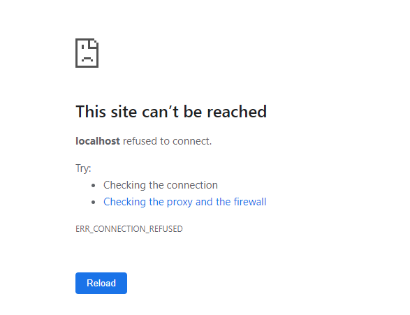 Site cannot be reached error in Chrome