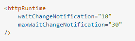 Setting WaitChangeNotification and MaxWaitChangeNotification in the httpRuntime element