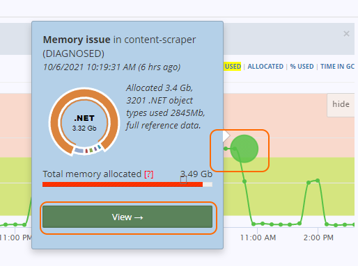 LeanSentry memory diagnostics report